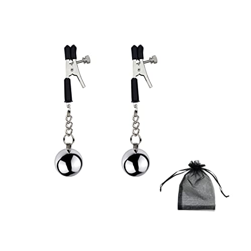 Nipple Clamps, Nipple Clamps Sexual Pleasure, Nipple Clamps with Chain, Breasts Clips Non-Piercing, Nipple Clamps Sex Pleasure Women, Suitable for Flirting with Couples (D)