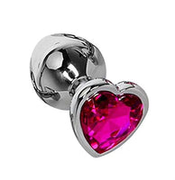 S/M/L Anal Plug Heart Stainless Steel Crystal Anal Plug Removable Butt Plug Stimulator Anal Sex Toys (Color : Rose Red, Size : S)