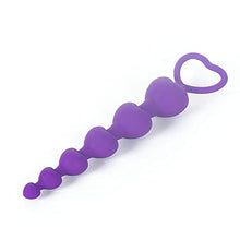 Load image into Gallery viewer, YWZAO G09 Butt Plug Pull Bead Small Size Silicone Male Female Anal Ass Sexy Toy Masturbator (Purple)
