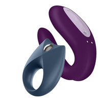 Satisfyer Partner Box 2 - Includes Double Joy Couple's Vibrator and Royal One Cock Ring - G-Spot and Clitoris Stimulation, Erection Enhancing Vibrating Penis Ring, Compatible with Free Satisfyer App