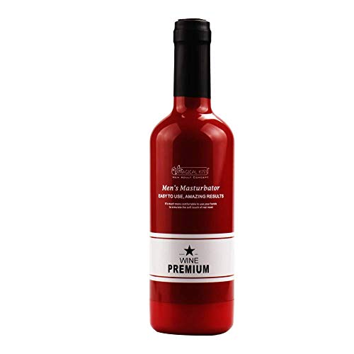 GMG Wine Bottle Masturbator for Men- Red, (LK063-R)