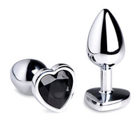 Black Heart Gem Anal Plug - Medium