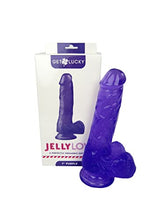 Load image into Gallery viewer, Get Lucky 7 Inch Jelly Dong Flexible Latex-Free Sex Toy for Adults, Purple
