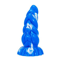 FHBWQY Curved Anal Toys Men's Liquid Silicone Fantasy Buttocks Stuffed with Monsters Beads Realistic Fake Penis Sex Supplies (Color : B)