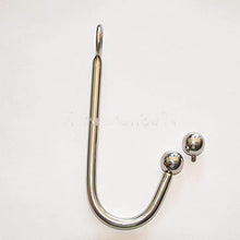 Load image into Gallery viewer, LESOYA Stainless Steel Anal Plug Hook with Ball Fetish Slave Bondage Hook Restraint Sex Toys Butt Plug Rope Hanger
