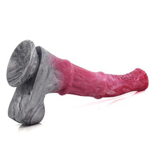 Load image into Gallery viewer, FRRDEI Horse Dildo Animal Realistic Dildos G spot 9.67in Large Silicone Knotted Dildos for Adult Sex Toy - Red Grey 1.0 Count
