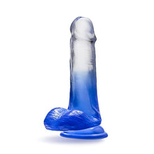 Load image into Gallery viewer, Blush B Yours Stella Blue - 6 Inch Length 1.25 Inches Width Realistic Feel Dildo - Sturdy Suction Cup Base and Harness Compatible - Gradient Design - Perfect for Beginners - Sex Toy for Him Her
