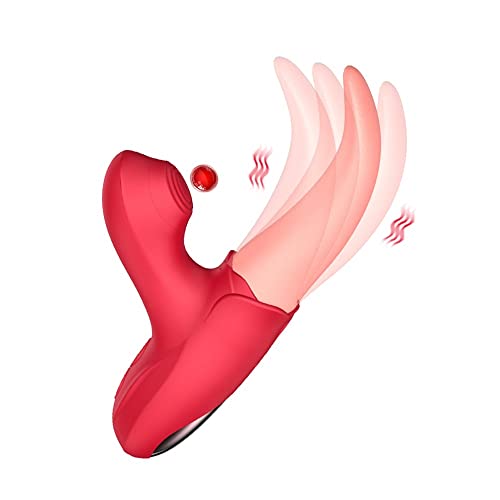 Ladies Rose Toy Vibrator - Clitoral Stimulator Tongue Licking Insertion G-spot Massager, Rose Adult Toy Game, Clitoral Nipple licker for Ladies Men Couples.