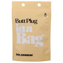 Load image into Gallery viewer, Doc Johnson Butt Plug in A Bag - 5 inch - Body-Safe Silicone, Total Length: 5 in. (12.7 cm), Insertable Length: 4.75 in. (12.1 cm), Width/Diameter: 1.25 in. (3.2 cm), Black
