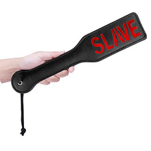 Load image into Gallery viewer, VENESUN Faux Leather Slave Spanking Paddle for Sex Play, 12.8inch Total Length Paddle for Adults, Black
