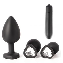 Load image into Gallery viewer, 2023 Year New Anal Sex Trainer 3PCS Silicone Jeweled Butt Plugs, Anal Sex Toys Kit for Starter Beginner Men Women Couples (4black)
