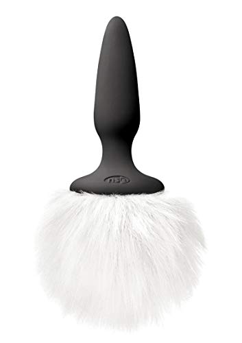 Bunny Tails Mini Anal Plug Silicone Non Vibrating - White Fur