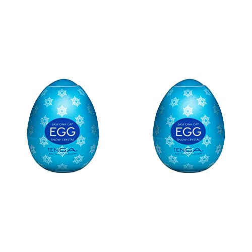 TENGA Easy Beat Egg Cool Edition Men Masturbation Portable Pleasure Device, EGG-C01, Translucent (Pack of 2)