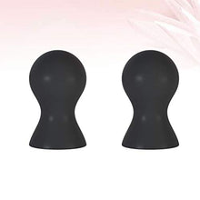 Load image into Gallery viewer, 1 Pair Black Mini Sucker Silicone Vacuum Vibrating Breast Suction Cup Body Massager Flirting Toy for Women- Size S Decor for Banquet Celebration Favors
