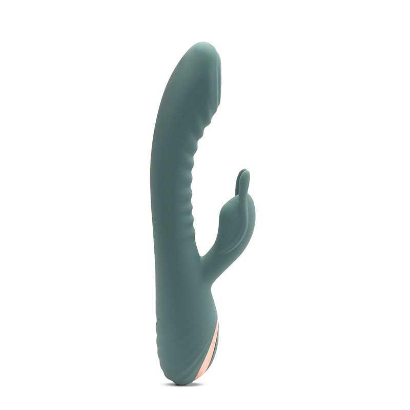 Rechargeable Rabbit Dildo for Women G Spot Vibrator (Green Rabbit)