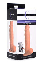 Load image into Gallery viewer, Strap U Power Pecker 7&quot; Silicone Dildo with Balls - Flesh,1 Count, 123313
