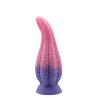 Dakken Tentacle Suction Cup Fantasy Dildo - Creamy Pink/Purple Heart Colors - Handmade in The USA (XL)