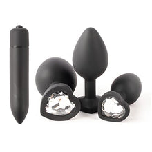 Load image into Gallery viewer, 2023 Newly Plugs for Women Beginners Set, 4Pcs/Set Sex Toys for Couples Soft Medical Silicone Massager Pleasure Trainer Kit 4pcs Black
