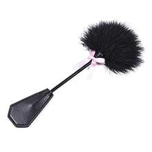 Load image into Gallery viewer, SOIMISS Whip Leather Whip Pom Pom Flogger Teasing Tickler Riding Crop Flirting Toy with Pink Bows Adults Toys Spanking Tools for Women Men Riding Crop
