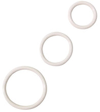 Load image into Gallery viewer, Spartacus Rubber Cock Ring, White, 3-Pack
