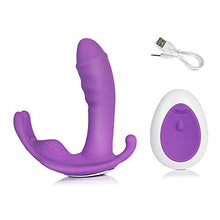 Load image into Gallery viewer, 10 Speeds Butterfly Vibrator Wearable Panties,APP Wireless Remote Control Pants Clit Stimulator Sex Toy for Couple,Purple
