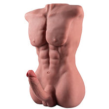 Load image into Gallery viewer, Male Sex Doll for Women with Flexible Dildo and Balls, Men Torso Dildo Gay Sex Dolls with Tight Anus Sex, Unisex Masturbation Sex Toys for Female Masturbation Threesome Couple Sex Fun, 24LB
