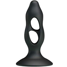 Load image into Gallery viewer, Anal Plug Prostate Massage Butt Plugs Black Silicone Soft Waterproof Erotic Toys for Man Woman and Gay (C)
