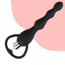 Load image into Gallery viewer, Anal Vibrator Sex Toy for Women Man Anal Beads Vibrators Gay Prostate Massage Smooth Butt Soft Silicone Plugs Dildo Vibrating Anal Plug Adult Sex Products (Black)
