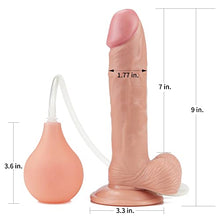 Load image into Gallery viewer, 9&#39;&#39; Squirt Extreme Dildo, 7&#39;&#39; Dual Layered Platinum Silicone Plug
