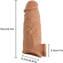 Load image into Gallery viewer, Soft Silicone Penis Sleeve Shaft Sleeve Silicone Extended Sleeve Delay Ejaculation Shaft Ring Erection Erotic Adult Sex Toy
