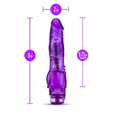 Load image into Gallery viewer, Blush B Yours Vibe 4 - Soft Realistic 8 Inch Vibrating Dildo - Tunable Vibration Levels - IPX7 Waterproof - Soft Nubby Clitoral Bump - Vibrator Sex Toy for Women Couples - Clear Purple
