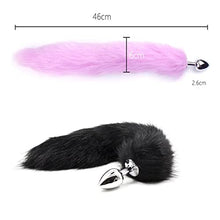 Load image into Gallery viewer, LSCZSLYH Metal Feather Anal Plug Fox Tail Anal Toys Erotic Anus Toy Butt Plug Sex Toys for Woman and Men Sexy Butt Plug Adult Accessories (Color : Dark Gray)
