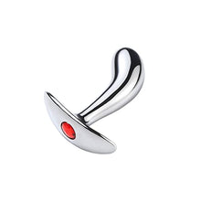 Load image into Gallery viewer, Lock Love New Curved Anal Butt Plug Prostate Massager Anal But Plug Anal Metal Sex Toys Steel Diamond Anal Butt Plug Set for Men Women (Red, S)
