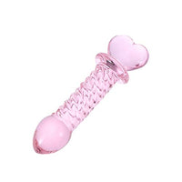 Glass Plug Plug Pink Trainer Toy Beads Massager Toy Stimulator SM Toys for Men Women Lady (Pink)