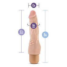 Load image into Gallery viewer, Blush Dr Skin Vibe 4 - Real Feel 8 Inch Realistic Vibrating Dildo - 2 Inch Width - IPX7 Waterproof - Soft Body Safe Material Multi Speed Bendable Vibrator - Sex Toy for Women Men Couples - Beige
