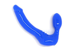 Load image into Gallery viewer, FEELDOE  Slim Silicone Strapless Strap-on Harness-Free Double Dildo (Without Vibrator) Small Size: 5-1/2&quot; X 1-1/4&quot; in Blue
