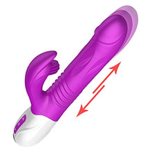 Load image into Gallery viewer, G Spot Rabbit Vibrator with Heating Function,Sex Toys for Clitoris,Waterproof Vibrator with 9 Powerful Vibrations Dual Motor Stimulator for Women or Couple Fun (Purple white9)
