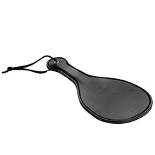 Load image into Gallery viewer, Leather Spanking Hand Slapper Wide Paddle With Satin Eye Mask Role Game Play
