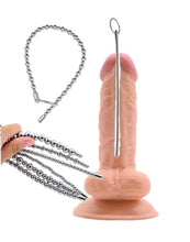 Load image into Gallery viewer, 13cm/18cm/27cm/35cm Long Metal Pull Beads Urethral Plug Man Penis Insert Stimulation Urethral Dilator Sex Toys for Men Horse Eye Urethral Stick (L-8MM)
