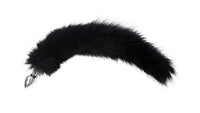 Rouge Stainless Steel Play Medium Butt Plug Tail with Real Fur