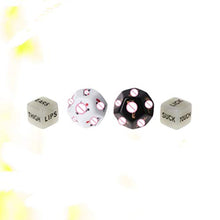 Load image into Gallery viewer, HEALLILY Adults Toys 4pcs Funny Dice Games Role Playing Dice Romantic Positions Game Dice for Couples Humour Dice Toys for Adult Couple RPG Dice
