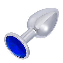 Load image into Gallery viewer, Hmxpls Small Anal Plug, Anal Toy Plug Beginner, Personal Sex Massager, Stainless Steel Butt Plug for Women Men Couples Lover, Blue
