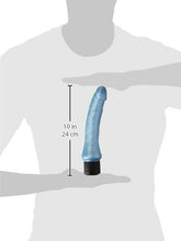 Load image into Gallery viewer, Golden Triangle Pearl Sheens Multi Speed Vibrator 8.5 Inch, Waterproof, Blue
