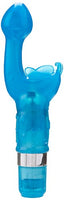 CalExotics Platinum Edition Waterproof 9-Function 2-in-1 Butterfly Kiss Vibrator for G-spot and Clitoral Massager - Blue