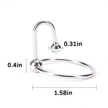 Load image into Gallery viewer, Stainless Steel Penis Cock Rings with Urethral Sounds Ball Male Erotic Penis Ring Adult Supplies (1.26 Inches)
