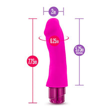 Load image into Gallery viewer, Blush Marco - 7.75&quot; Pure Platinum Cured Purio Liquid Silicone Vibrator Dildo - Satin Smooth Ultrasilk - 2&quot; Thick - IPX7 Waterproof - Tunable Rumbly Vibrations - 5 Yr Warranty - for Women - Pink
