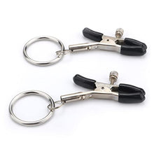 Load image into Gallery viewer, Metal Nipple Clamps Breast Clamps with Metal Chain Adult Toys Silver Black Bell Stainless Steel Nipple Milk Clips ( Color : D )
