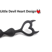 Load image into Gallery viewer, Super Long 14 inch Silicone Anal Beads, Butt Plug Toy with Little Devil Demon Design, Prostate Massager Anus Plug Toy for Men Women Adults Couples (S)
