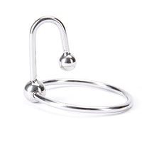 Stainless Steel Penis Cock Rings with Urethral Sounds Ball Male Erotic Penis Ring Adult Supplies (1.57 Inches)