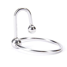 Load image into Gallery viewer, Stainless Steel Penis Cock Rings with Urethral Sounds Ball Male Erotic Penis Ring Adult Supplies (1.26 Inches)
